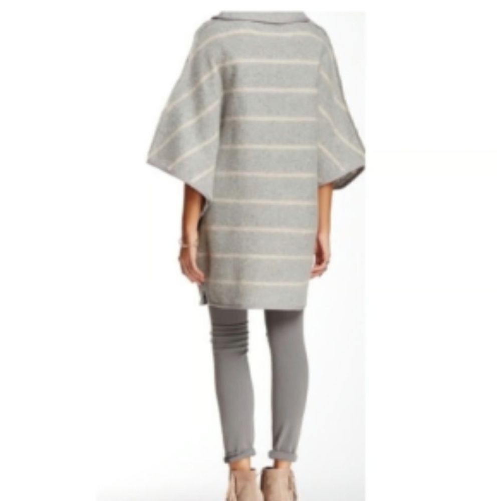Free People Wool Blend Blanket Poncho Coat Boho Western Hippie Size Medium - Picture 5 of 11
